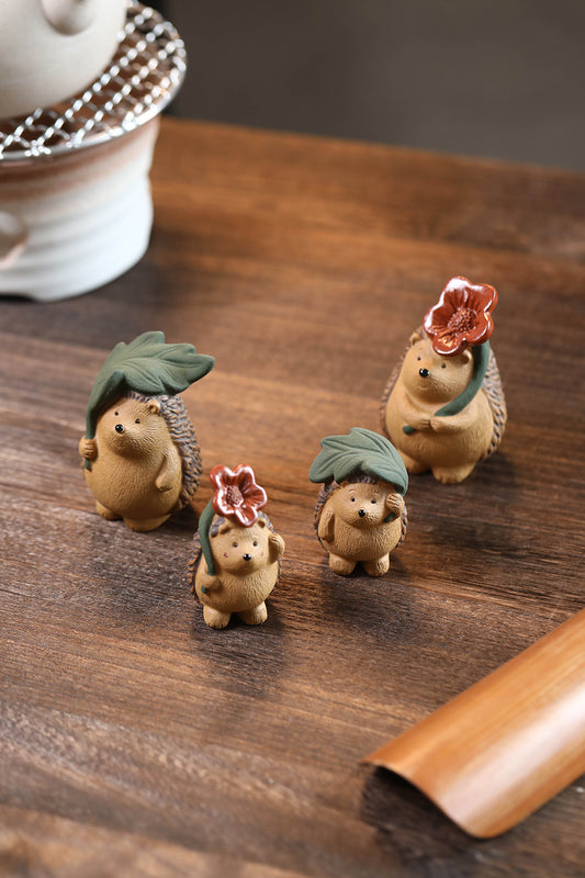 Rainy Day Hedgehog Yixing (Zi Sha) Clay Tea Pet