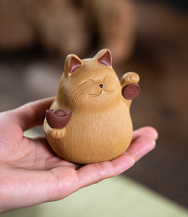 招财猫 — 宜兴紫砂茶宠