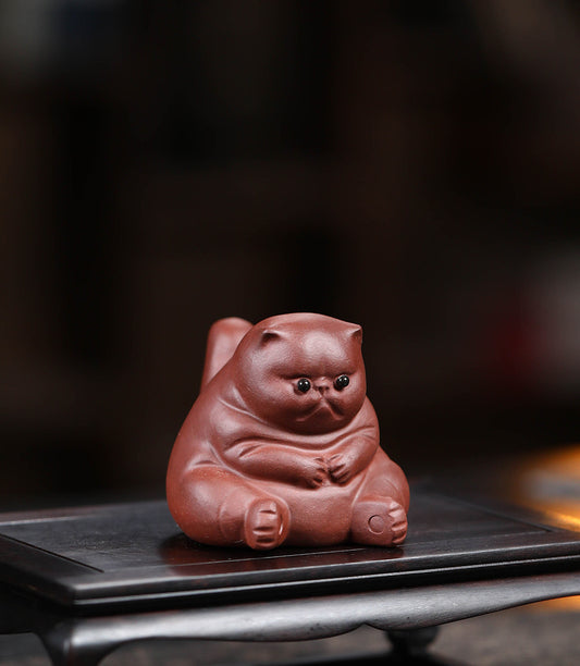 Grumpy Cat Yixing (Zi Sha) Clay Tea Pet