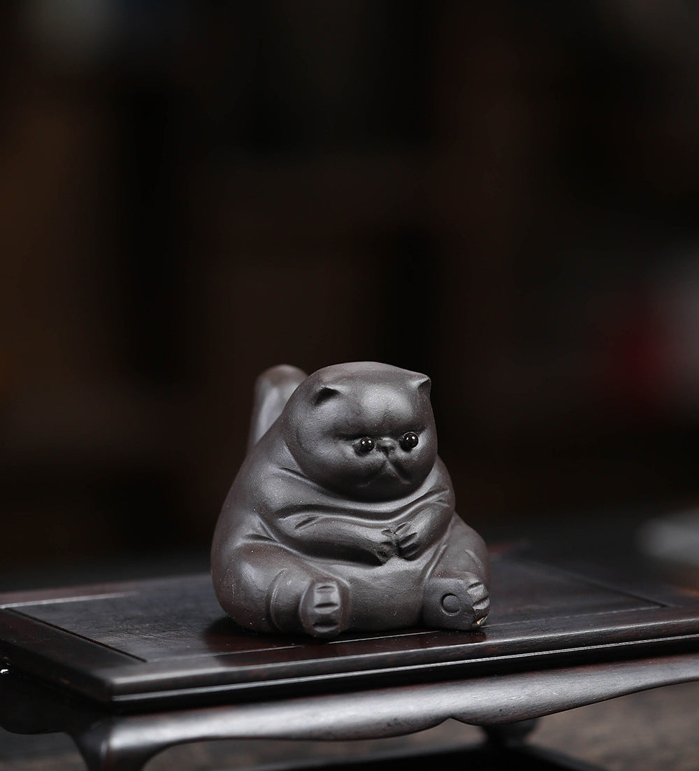 气鼓鼓猫 — 宜兴紫砂茶宠