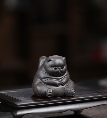 气鼓鼓猫 — 宜兴紫砂茶宠