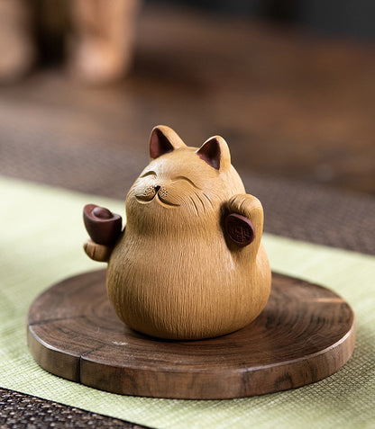 招财猫 — 宜兴紫砂茶宠