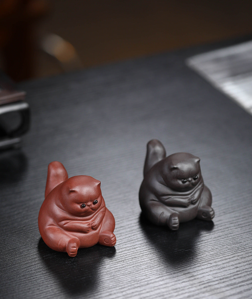 气鼓鼓猫 — 宜兴紫砂茶宠