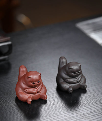 气鼓鼓猫 — 宜兴紫砂茶宠