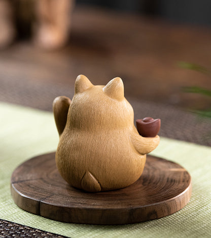 招财猫 — 宜兴紫砂茶宠