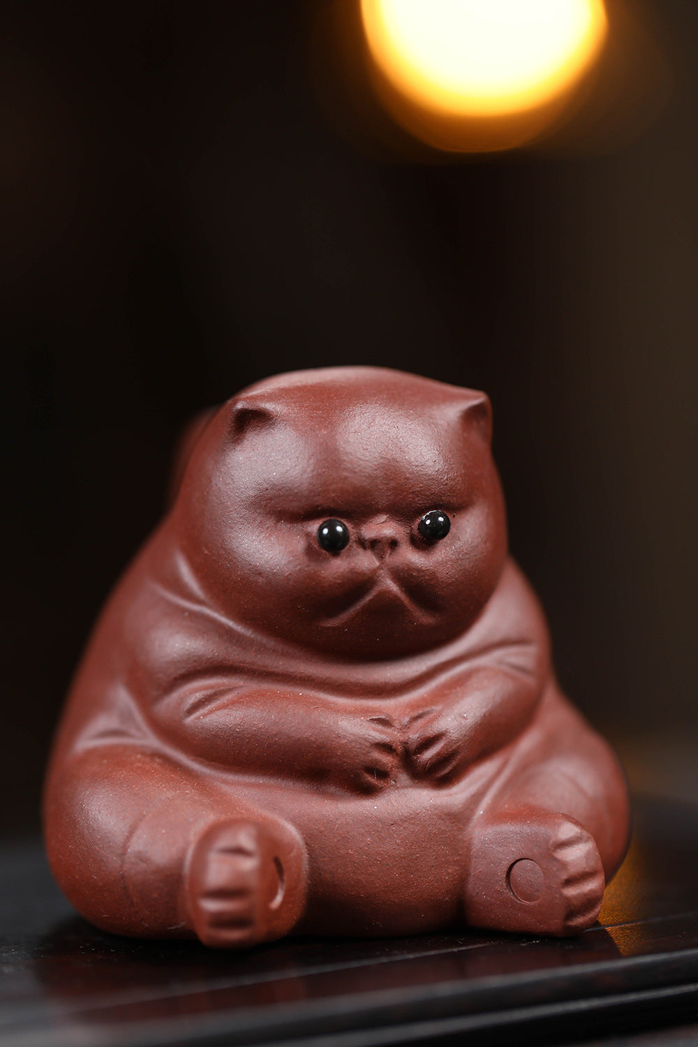 气鼓鼓猫 — 宜兴紫砂茶宠