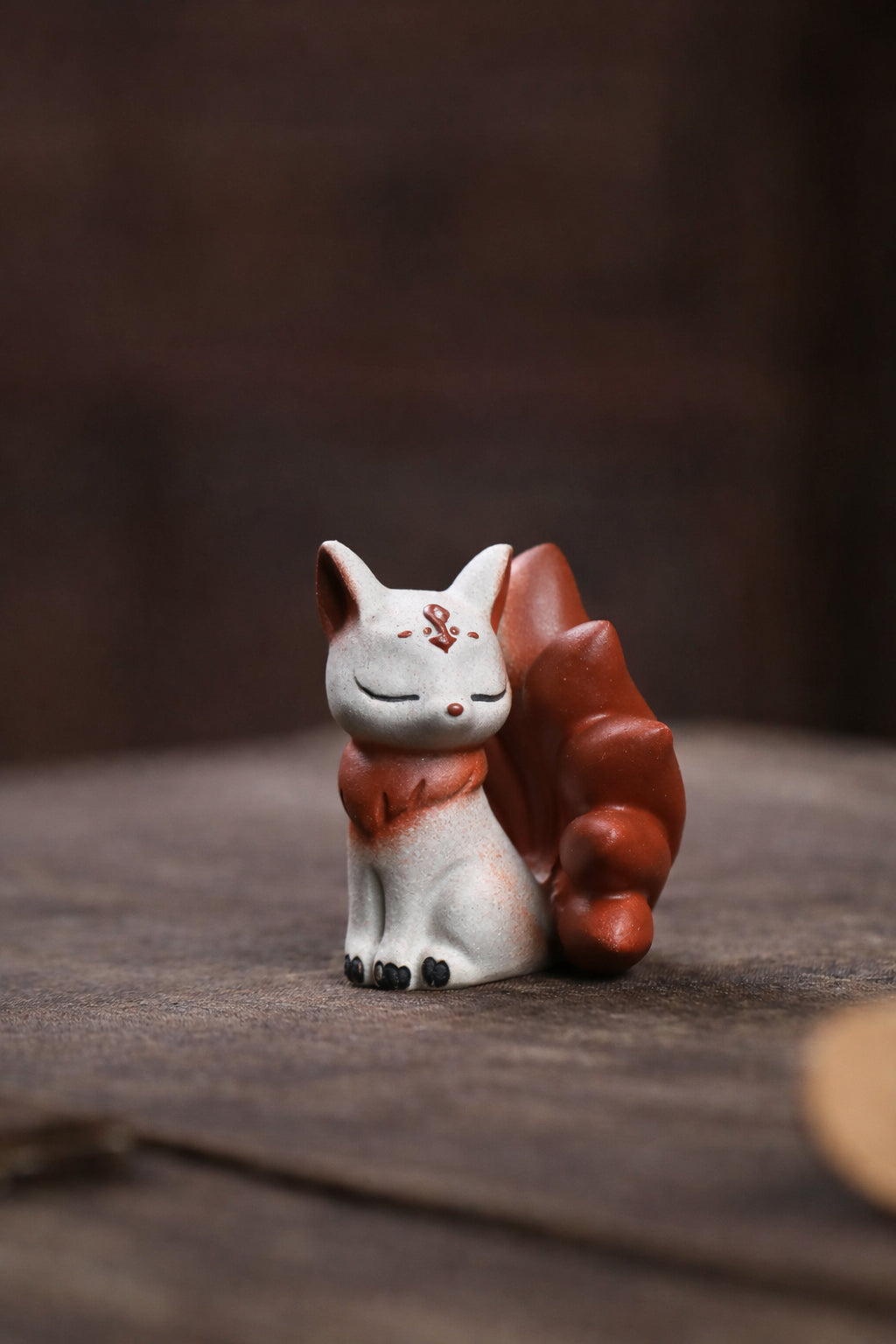 Yixing Dual-Clay Nine-Tail Zen Fox Tea Pet